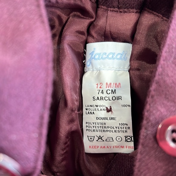 Jacadi burgundy wool Suspender shorts - Picture 4 of 5